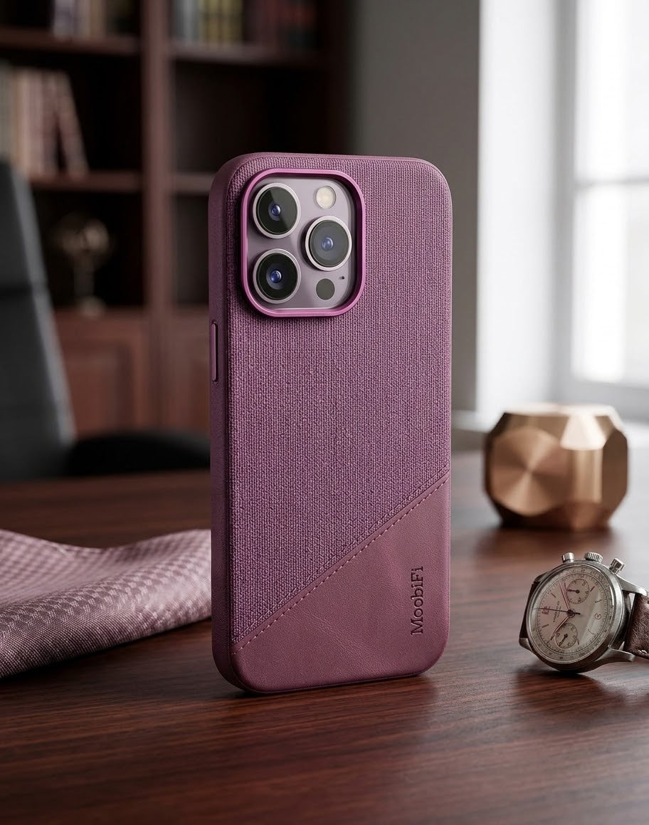 MoobiFi Textured Fabric & Leather Case for iPhone