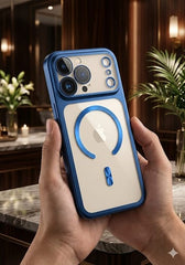 Luxury Magnetic Matte Translucent Case with Metal Camera Protector