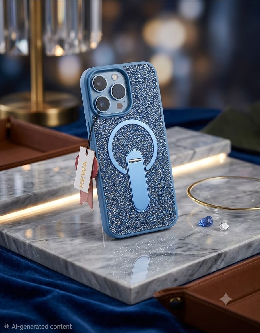 Luxury Diamond Glitter Case with Magnetic Ring Kickstand