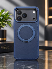 Luxury Leather Magnetic Ring Stand Case