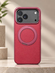 Luxury Leather Magnetic Ring Stand Case