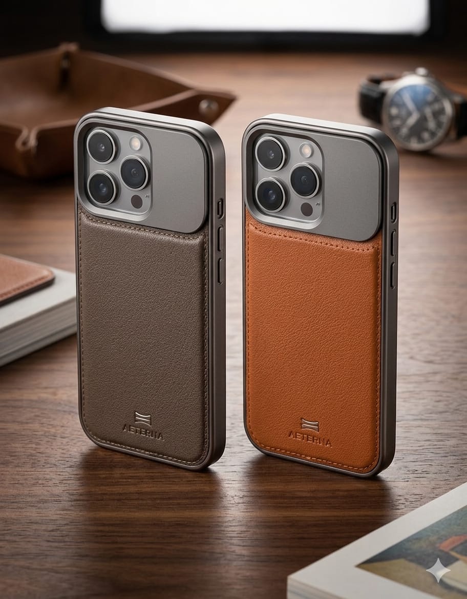 AETERNA Premium Leather Minimalist Phone Case - Elite Phones