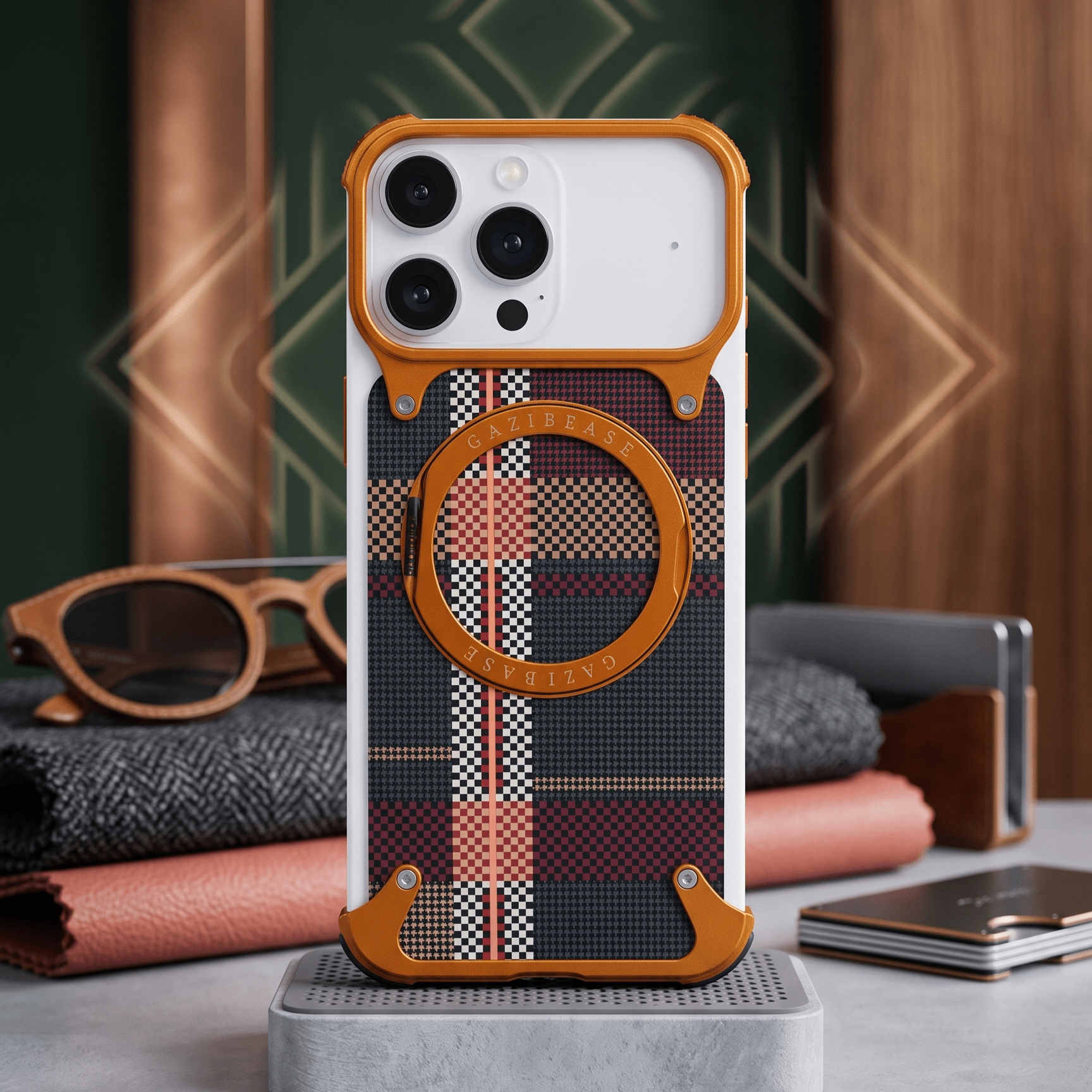 Aluminum Magsafe With Leather Classic Pattern With Screw - Elite Phones