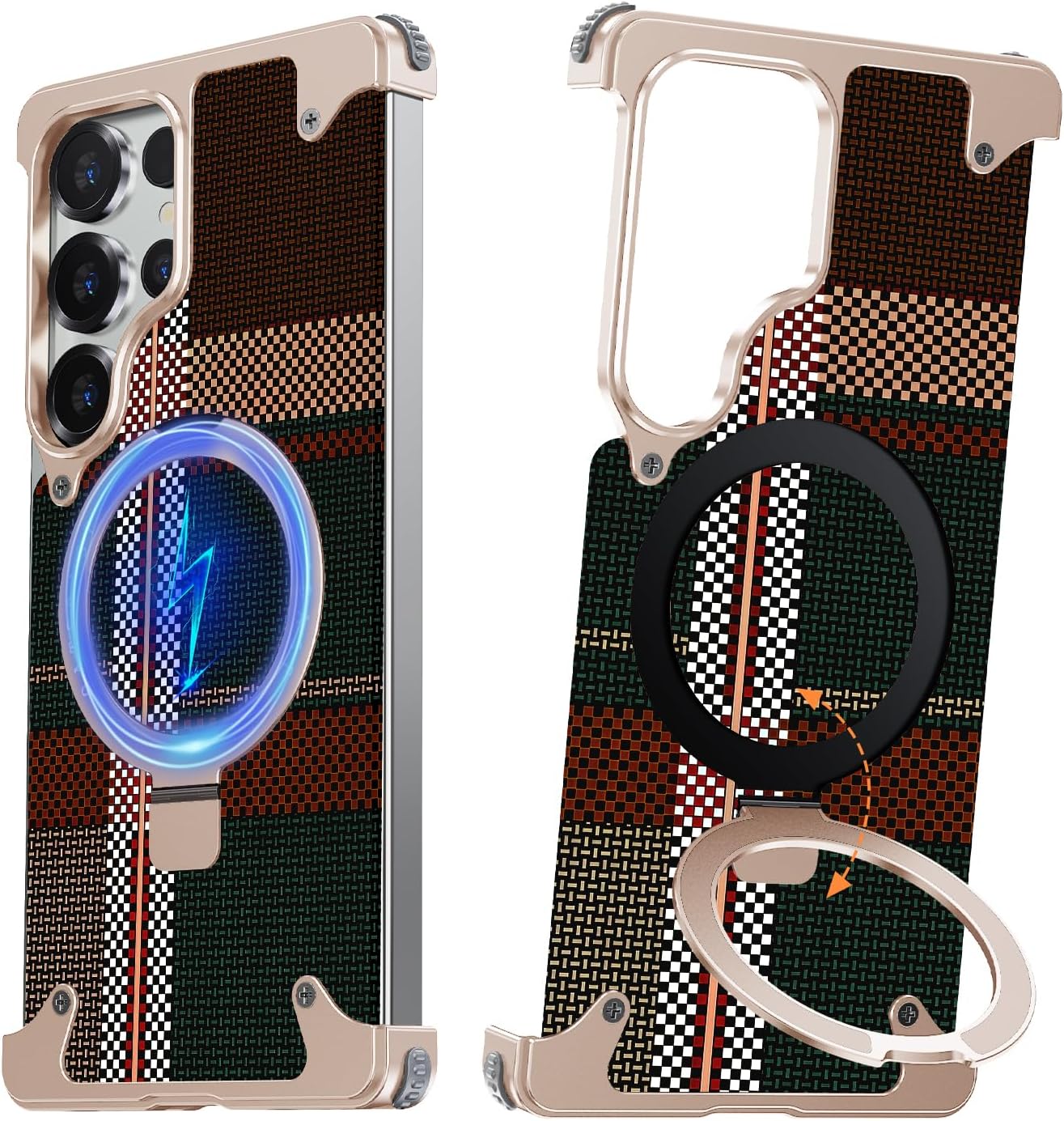 Aluminum Magsafe With Leather Classic Pattern With Screw - Elite Phones