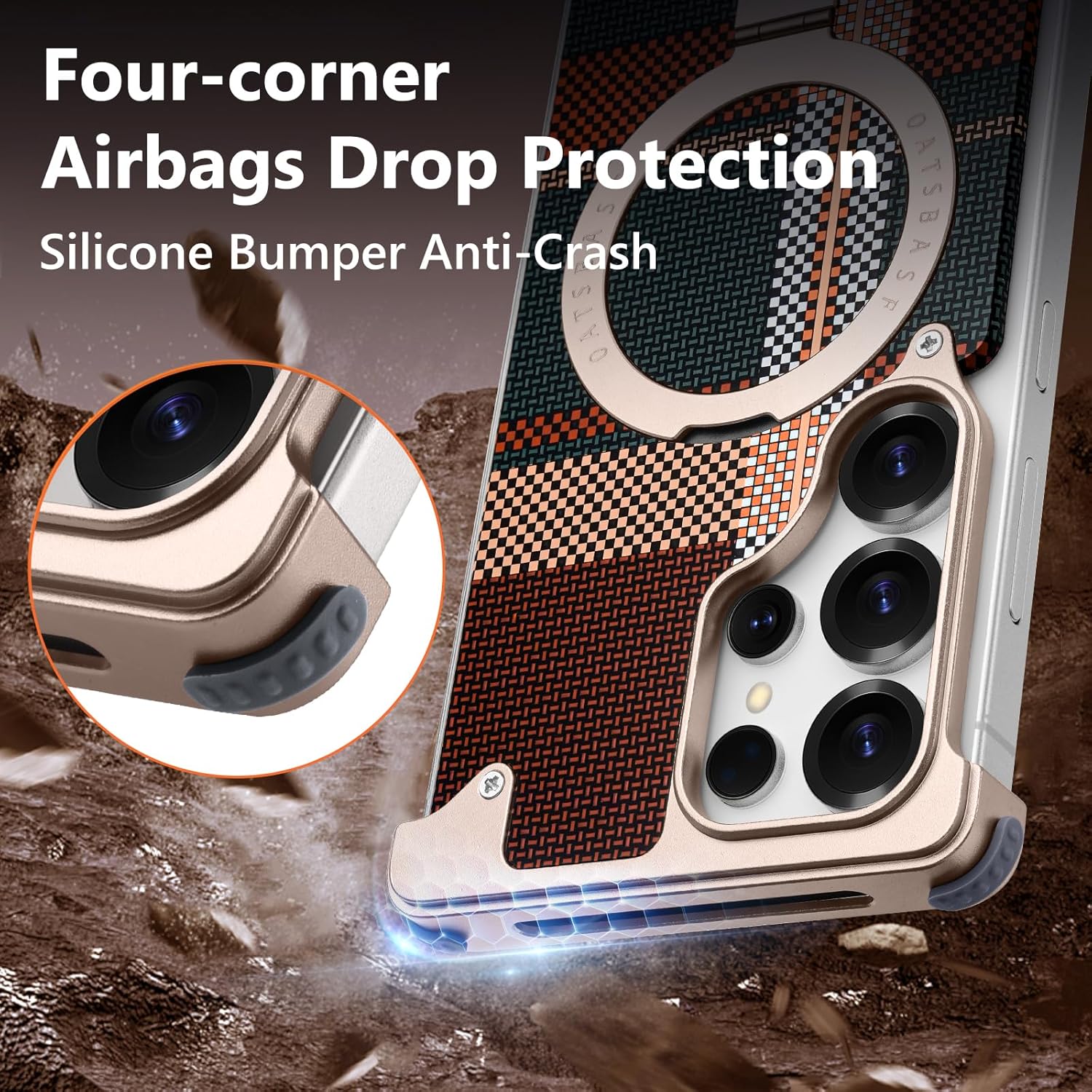Aluminum Magsafe With Leather Classic Pattern With Screw - Elite Phones