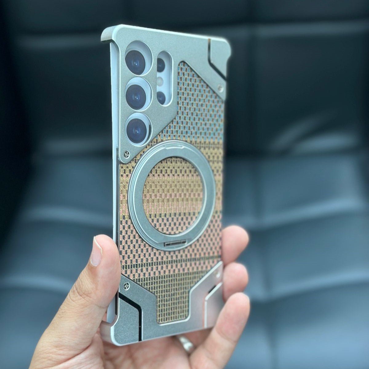 Aluminum With Acrylic Snake Skin Color Armor Design - Elite Phones