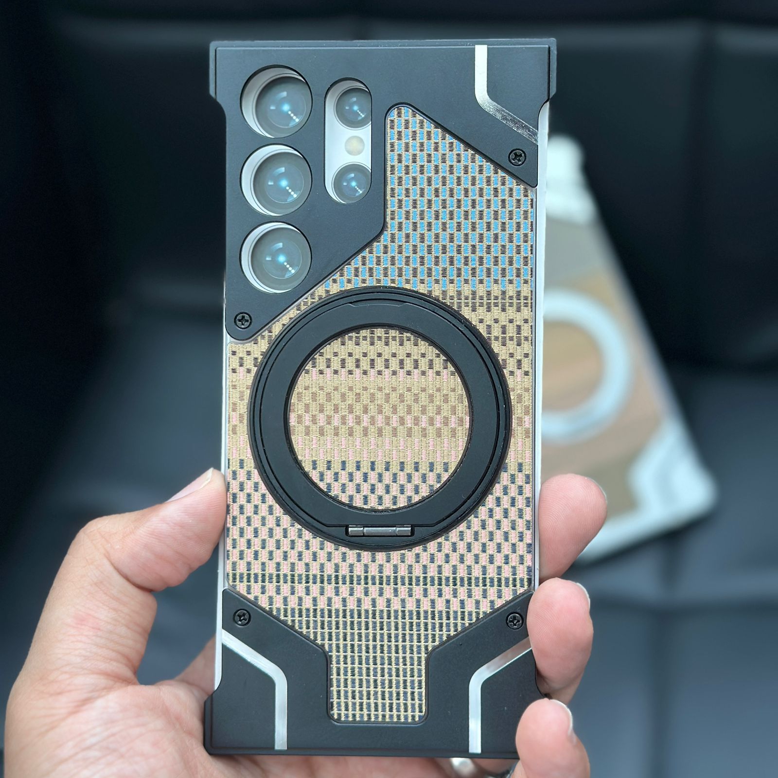 Aluminum With Acrylic Snake Skin Color Armor Design - Elite Phones