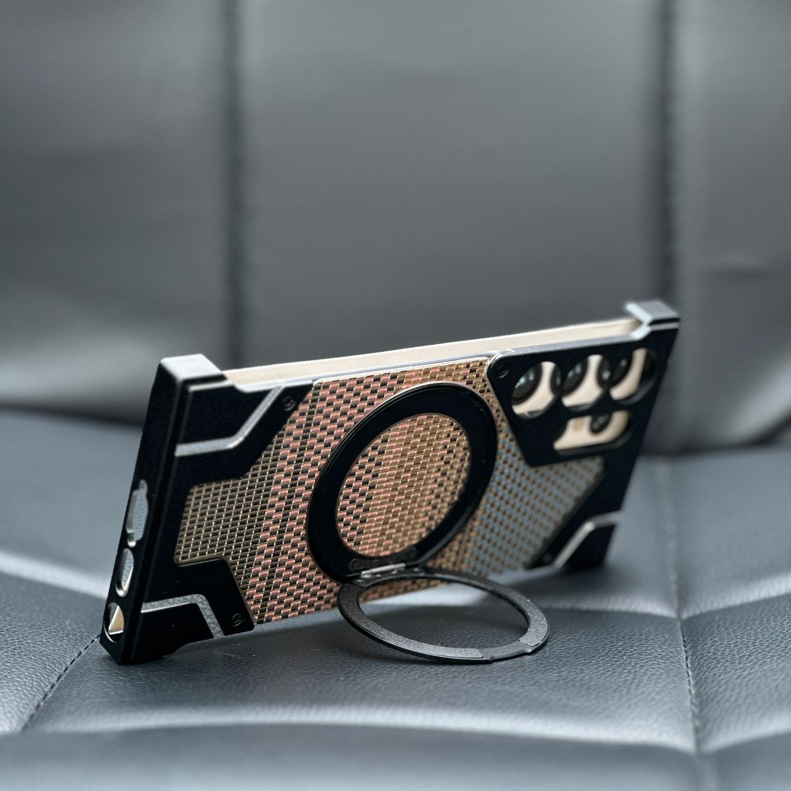 Aluminum With Acrylic Snake Skin Color Armor Design - Elite Phones