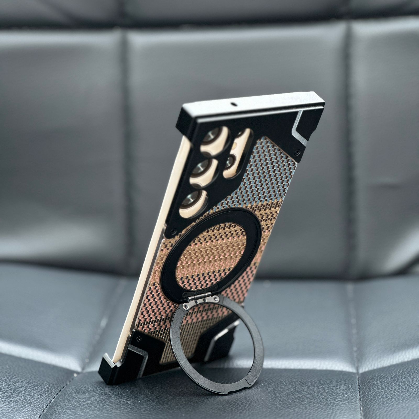 Aluminum With Acrylic Snake Skin Color Armor Design - Elite Phones