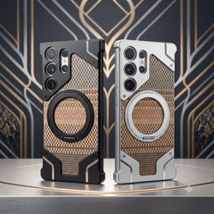 Aluminum With Acrylic Snake Skin Color Armor Design For Samsung - Elite Phones
