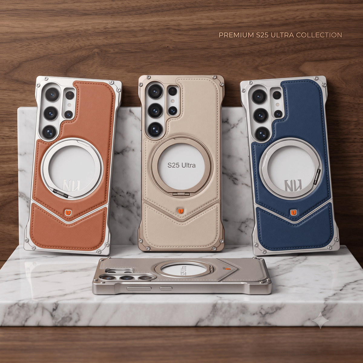 Aluminum With Leather Easy Fixing - Elite Phones