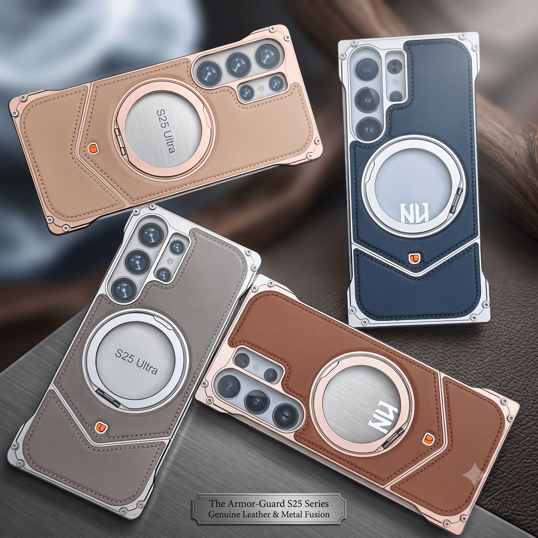 Aluminum With Leather Easy Fixing - Elite Phones