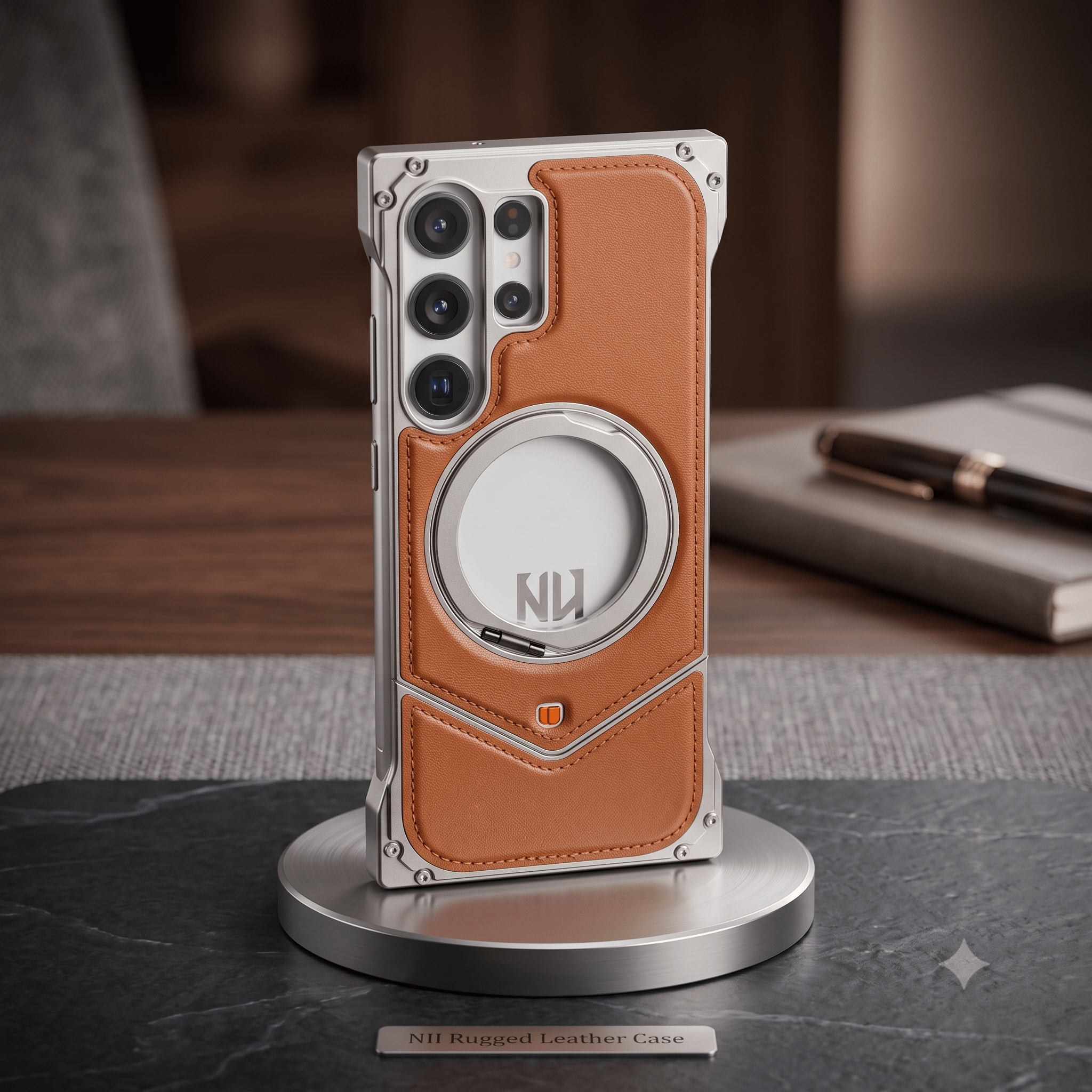 Aluminum With Leather Easy Fixing - Elite Phones