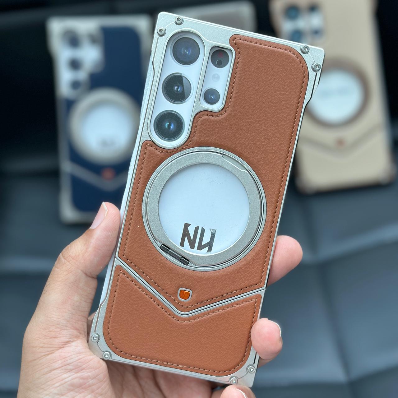 Aluminum With Leather Easy Fixing - Elite Phones