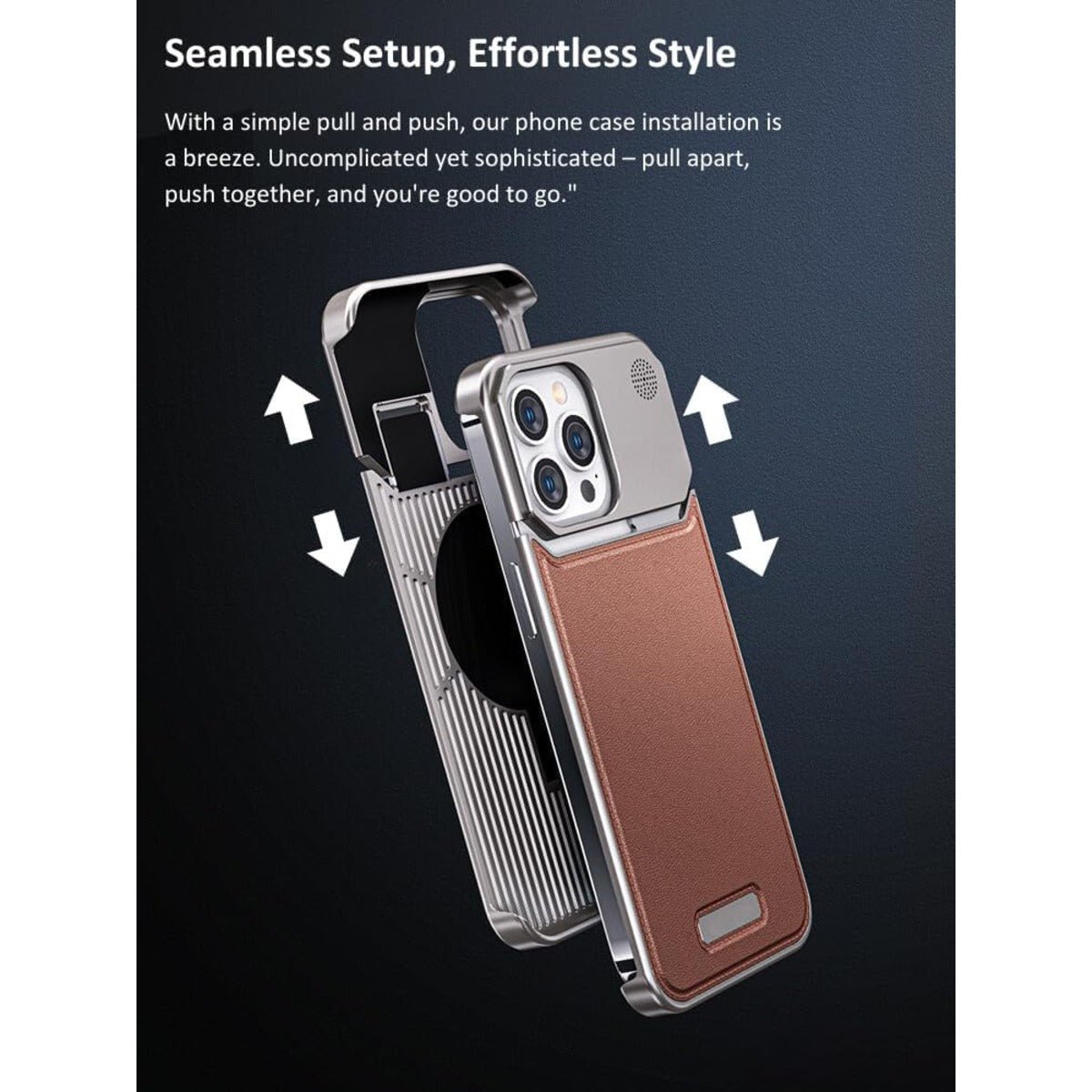 Aluminum With Leather Magsafe Perfume Case Easy Fixing - Elite Phones