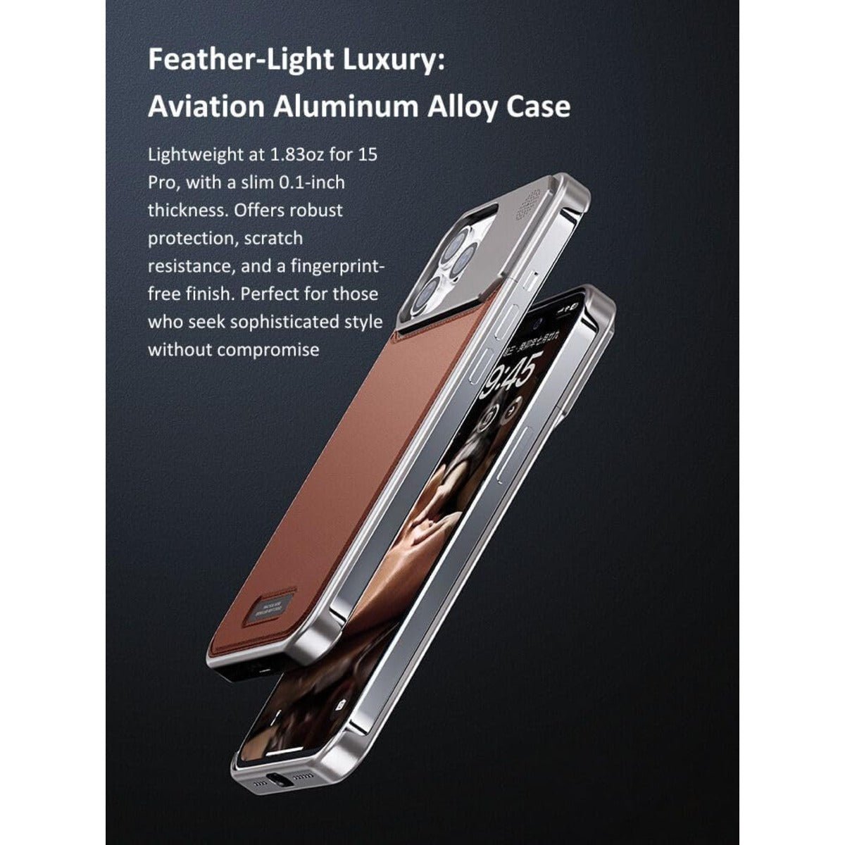 Aluminum With Leather Magsafe Perfume Case Easy Fixing - Elite Phones