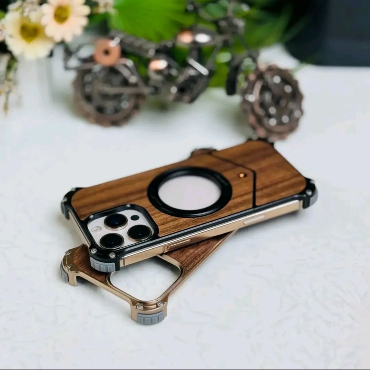 Aluminum With Wood Easy Fixing - Elite Phones