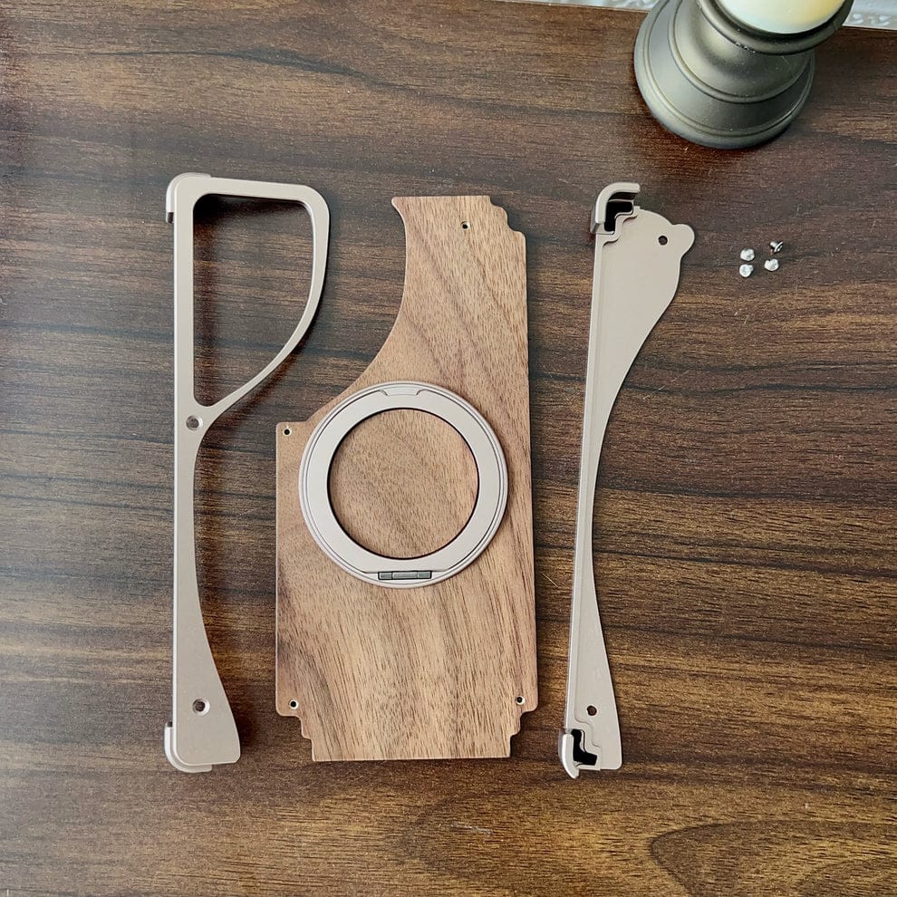 Aluminum With Wood Magsafe Side Opening - Elite Phones