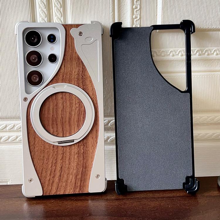 Aluminum With Wood Magsafe Side Opening - Elite Phones