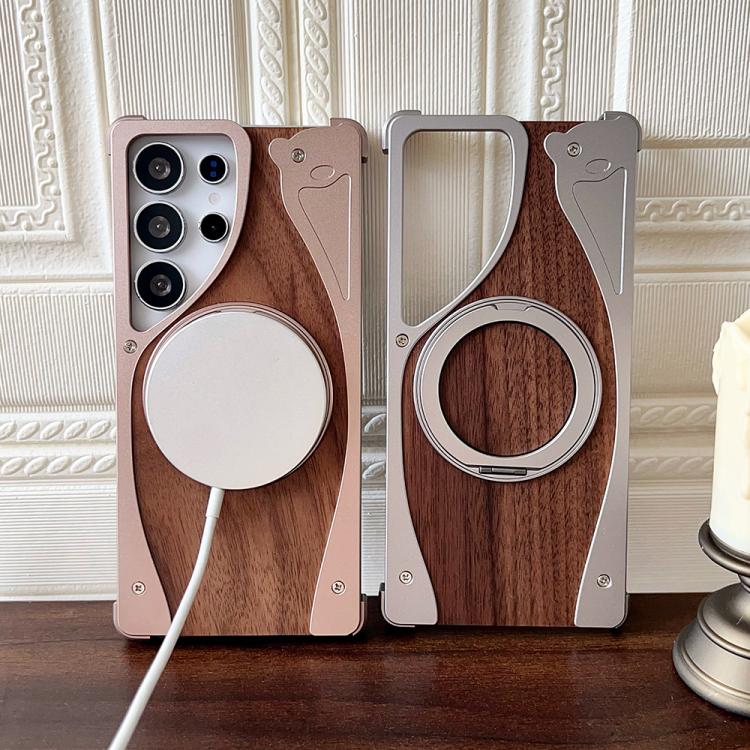 Aluminum With Wood Magsafe Side Opening - Elite Phones