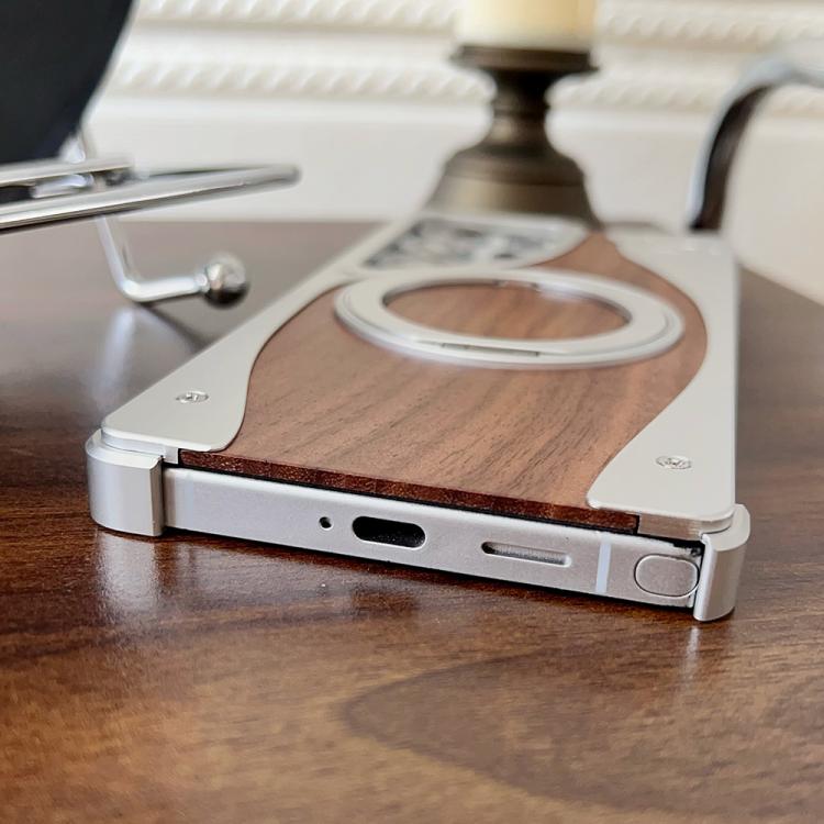 Aluminum With Wood Magsafe Side Opening - Elite Phones