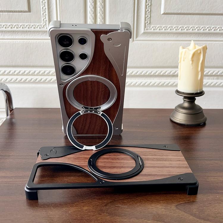 Aluminum With Wood Magsafe Side Opening - Elite Phones