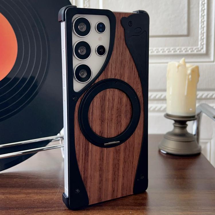 Aluminum With Wood Magsafe Side Opening - Elite Phones
