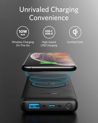 Anker 10W MaxWireless Power Bank - PowerCore III Sense 10000 mAh Wireless - Black - Elite Phones
