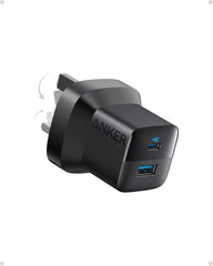 Anker Compact 33W Dual - Device Charger (33W, 2 Ports) With Type - C Cable - Black - Elite Phones