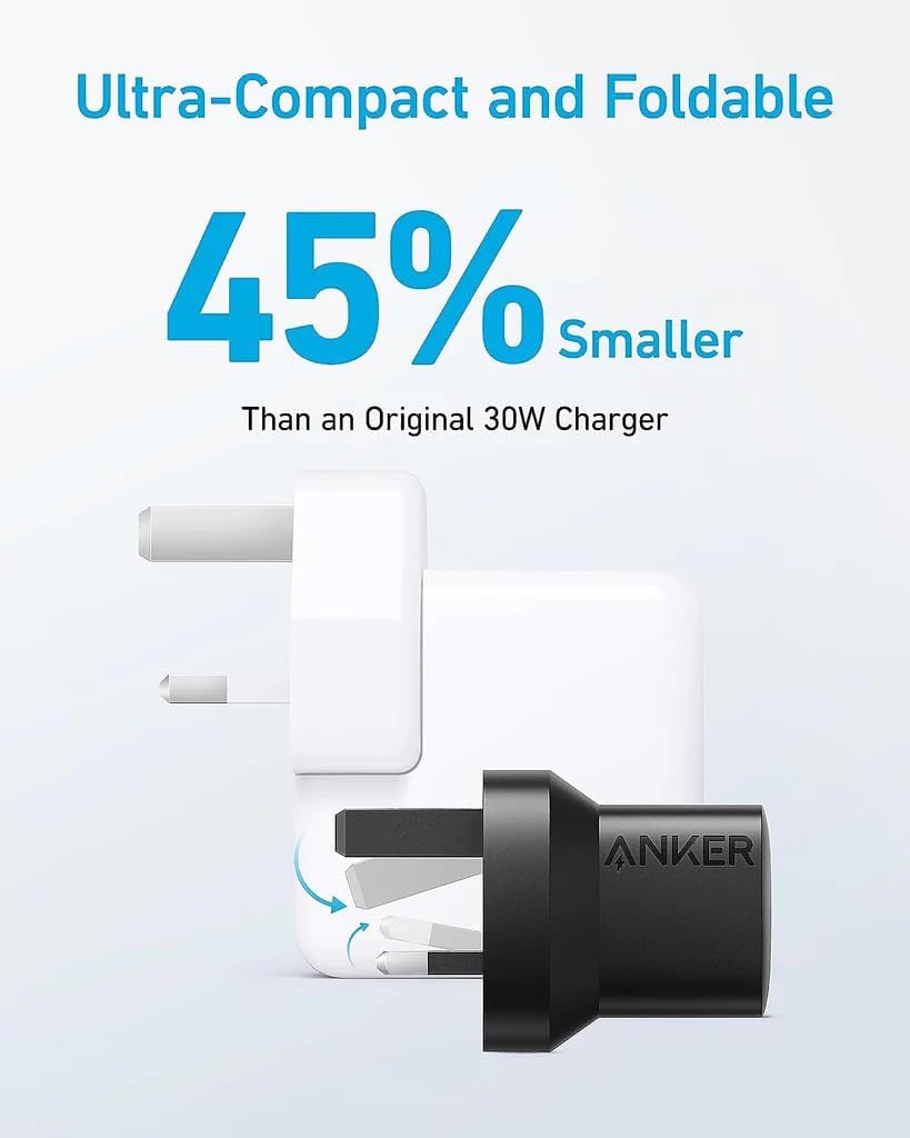 Anker Compact 33W Dual - Device Charger (33W, 2 Ports) With Type - C Cable - Black - Elite Phones