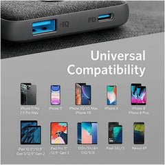 Anker Fast Charging Super Slim Power Bank - PowerCore III Sense 10000 mAh - Black - Elite Phones