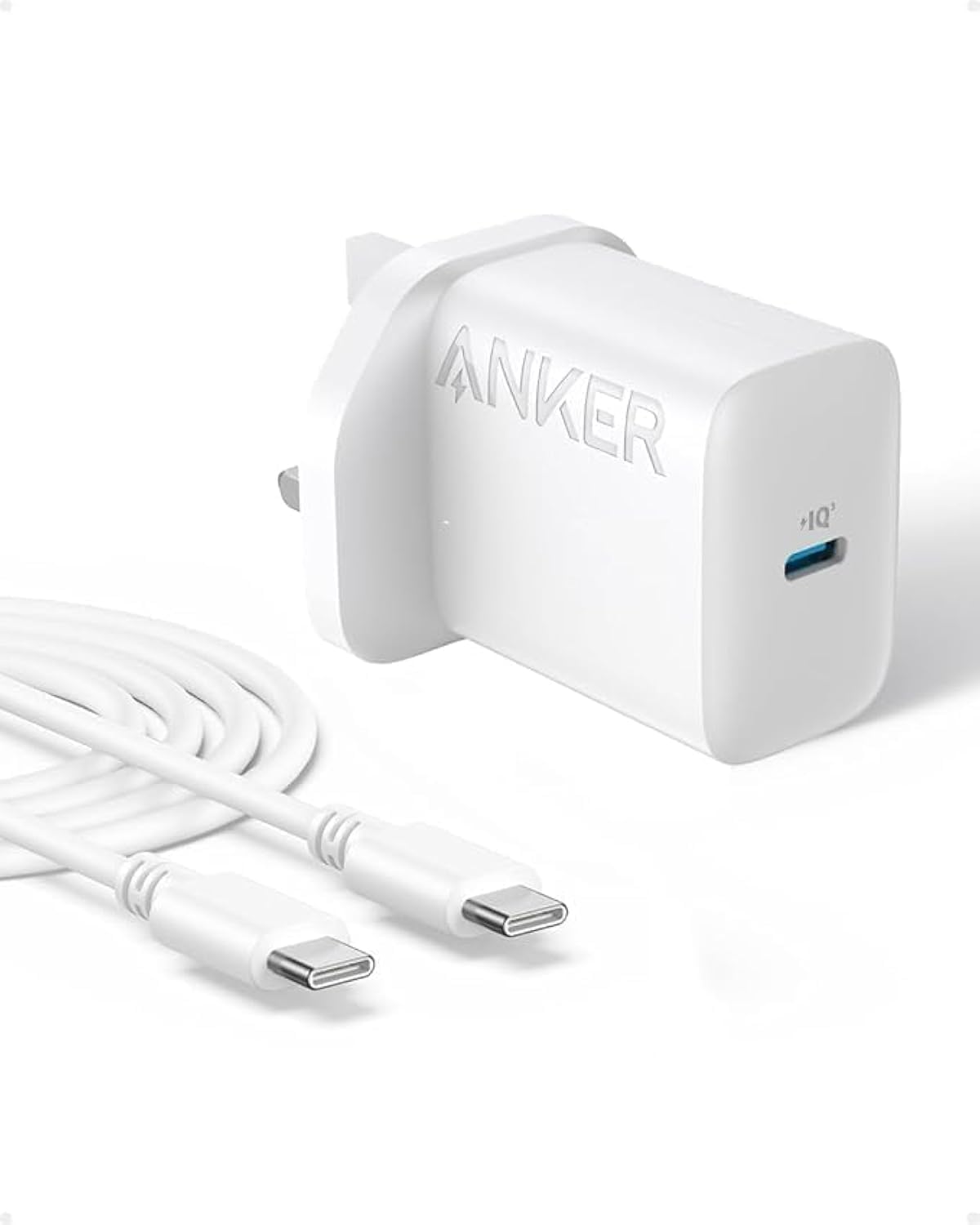 Anker High - Speed Type - C Charger With Type - C Cable (20W) - White - Elite Phones