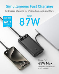 Anker Power Bank 65W Two - Way With Built - In Cable - Elite Phones