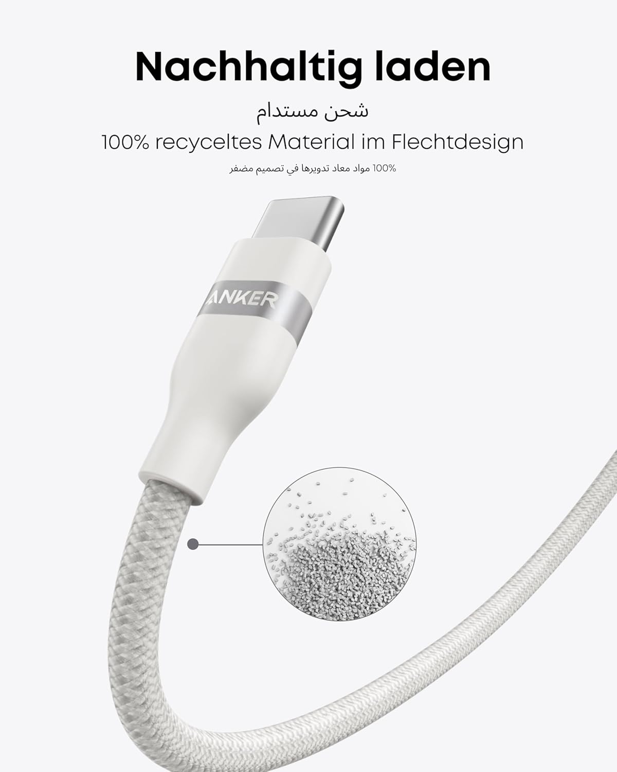 Anker Type - C To Type - C 6ft 240W - White - Elite Phones