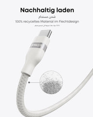 Anker Type - C To Type - C 6ft 240W - White - Elite Phones