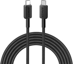 Anker Type - C To Type - C Cable (6ft, 60W, Braided) - Black - Elite Phones