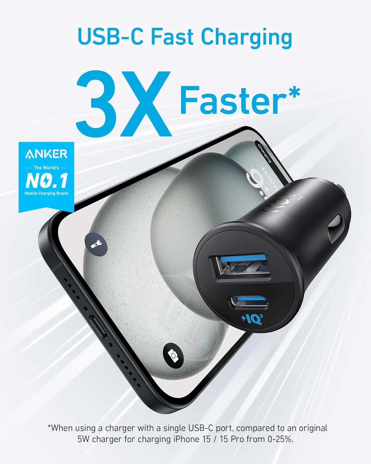 Anker Ultra - Compact 24W Car Charger With 2 PowerIQ Ports - Power Drive 2 Alloy - Black - Elite Phones