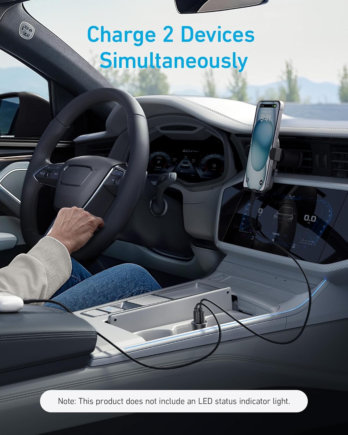 Anker Ultra - Compact 24W Car Charger With 2 PowerIQ Ports - Power Drive 2 Alloy - Black - Elite Phones