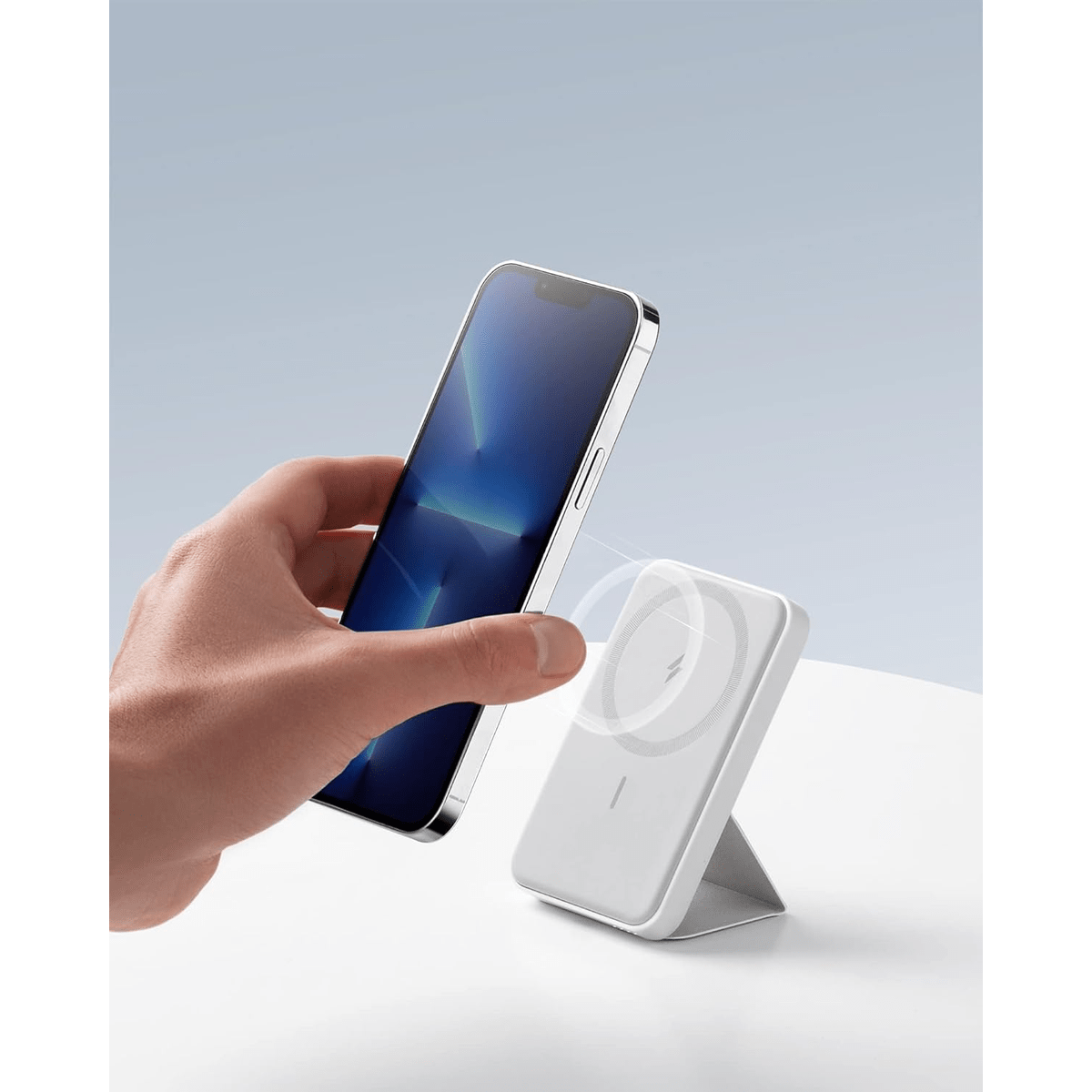 Anker Wireless Power Bank 7.5w 5k Magnetic With foldable Leather Stand - Elite Phones