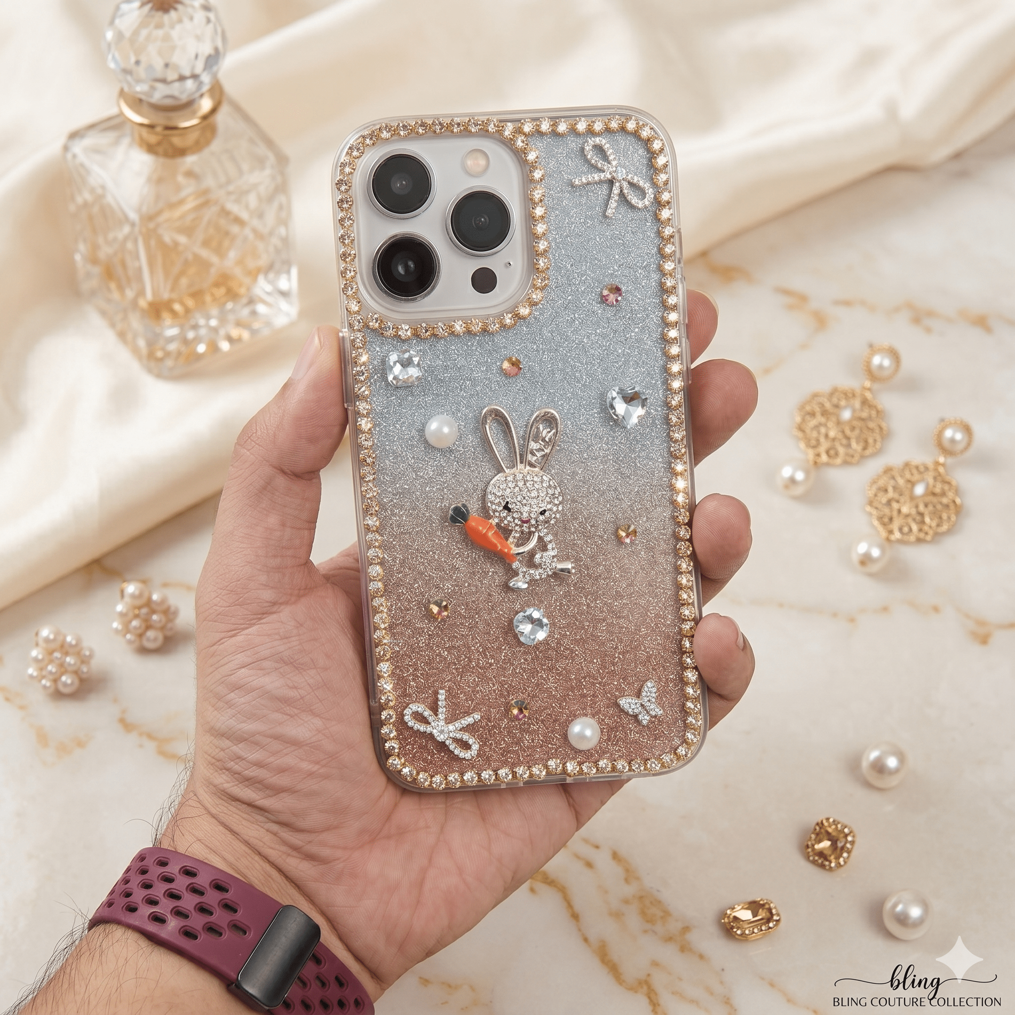 Aurora Pearl & Diamond Luxe Cover - Elite Phones