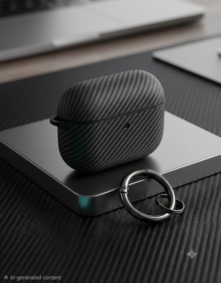 Carbon Fiber Pattern AirPods Pro 3 Case Cover (Red & Black) - Elite Phones