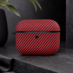Carbon Fiber Pattern AirPods Pro 3 Case Cover (Red & Black) - Elite Phones