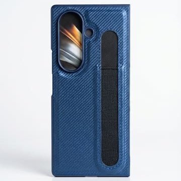 Carbon Fiber Texture Case with Integrated Hand Strap and Kickstand - Elite Phones