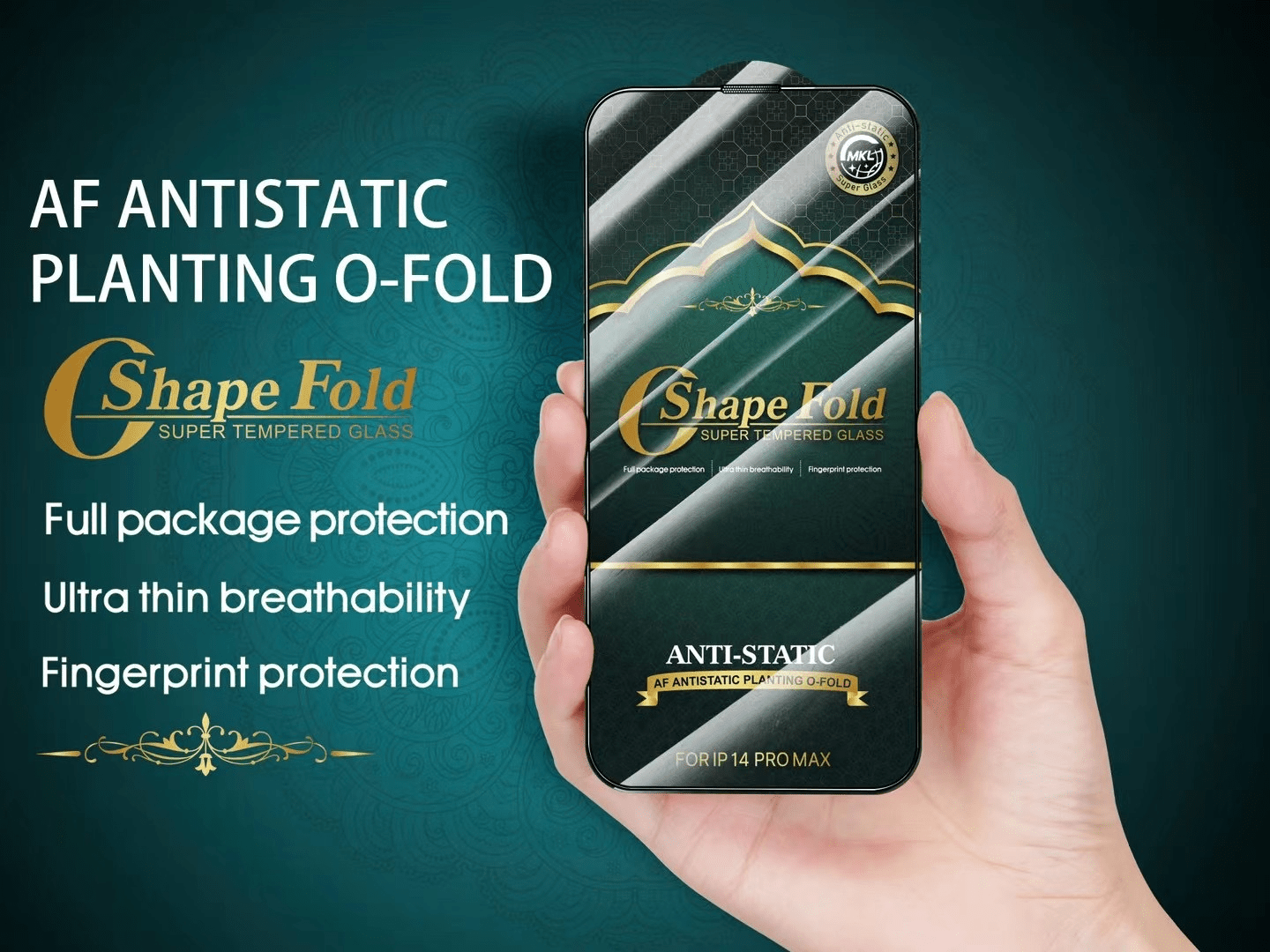 Clear Anti Static Screen Protector O Shape Fold - Elite Phones