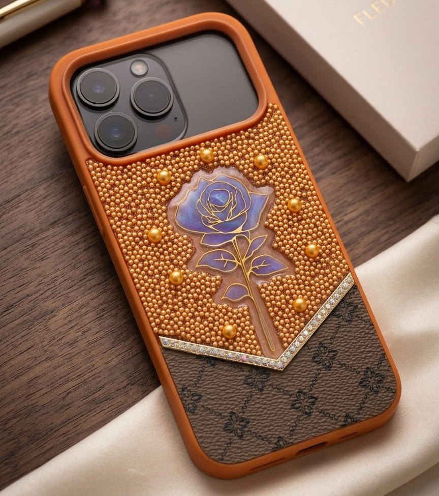 Fancy Ladies Design Flower With Pearl For I phone - Elite Phones