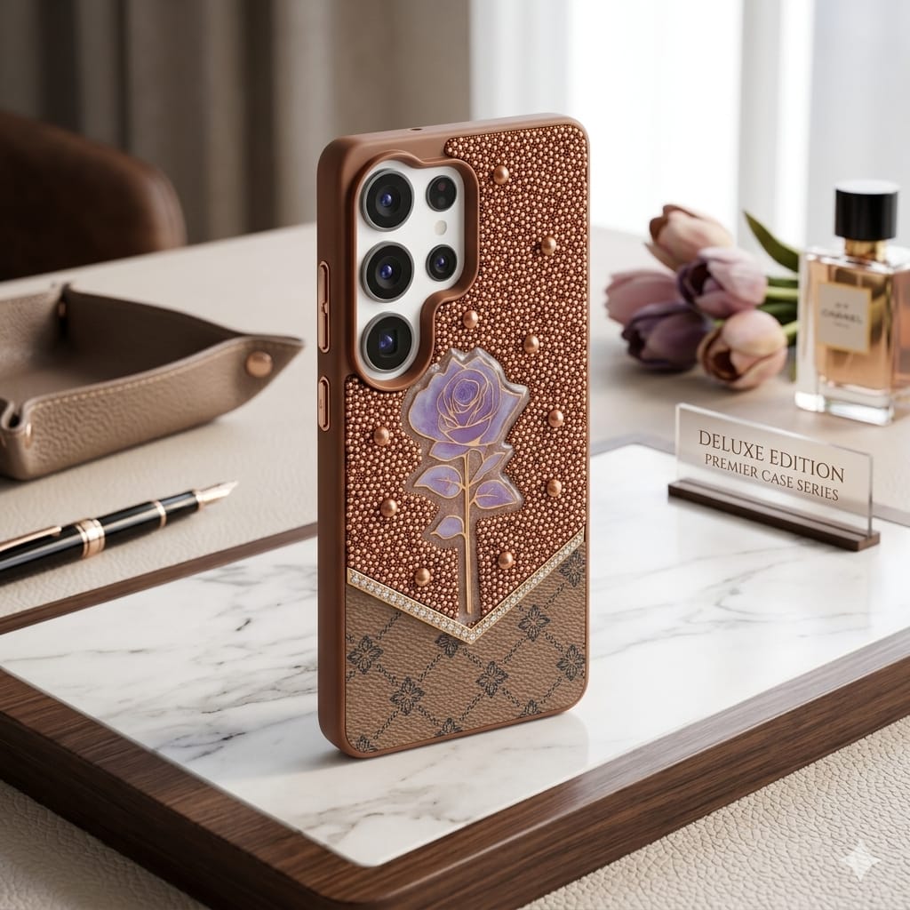 Fancy Ladies Design Flower With Pearl For Samsung - Elite Phones