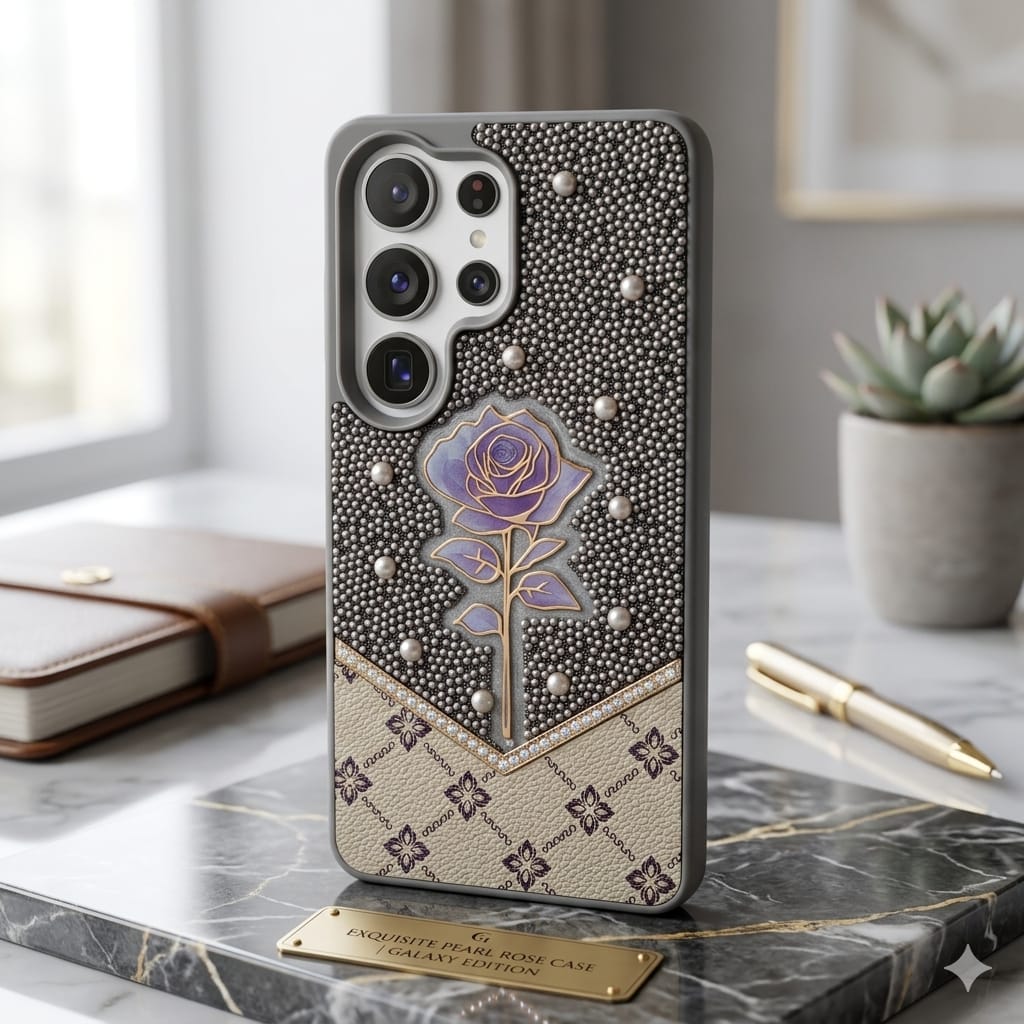 Fancy Ladies Design Flower With Pearl For Samsung - Elite Phones