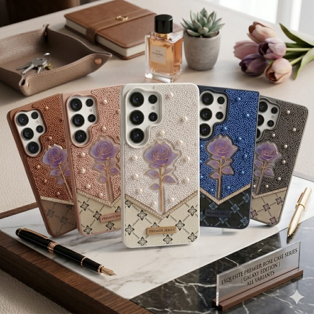 Fancy Ladies Design Flower With Pearl For Samsung - Elite Phones