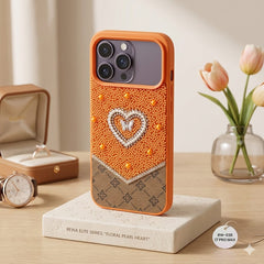 Fancy Ladies Design Heart With Pearl For I phone - Elite Phones