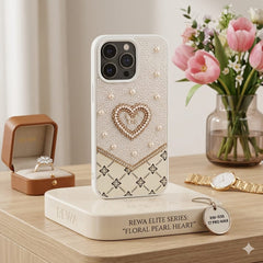 Fancy Ladies Design Heart With Pearl For I phone - Elite Phones